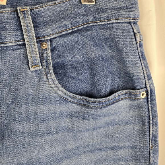 Levi's 724 High Rise Straight Crop Blue Denim Jeans Womens Size 30 - Picture 6 of 16
